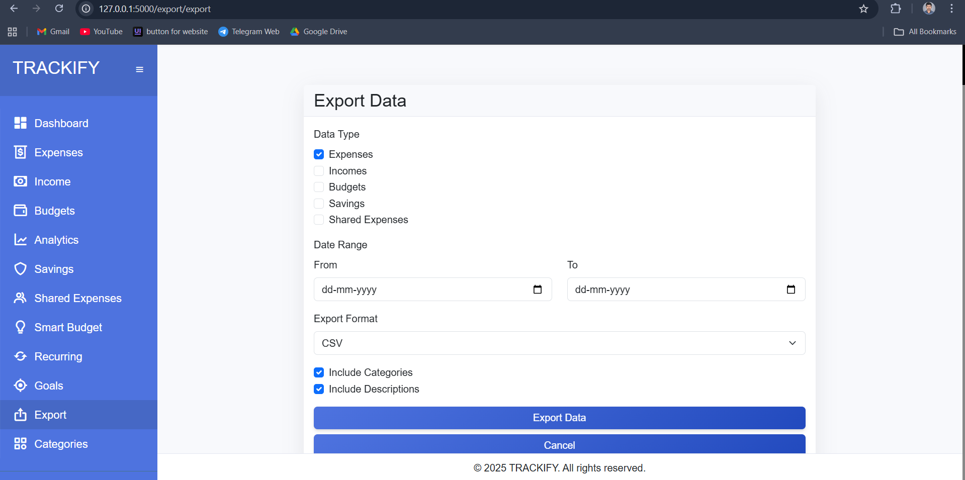 Trackify Manager - User Settings