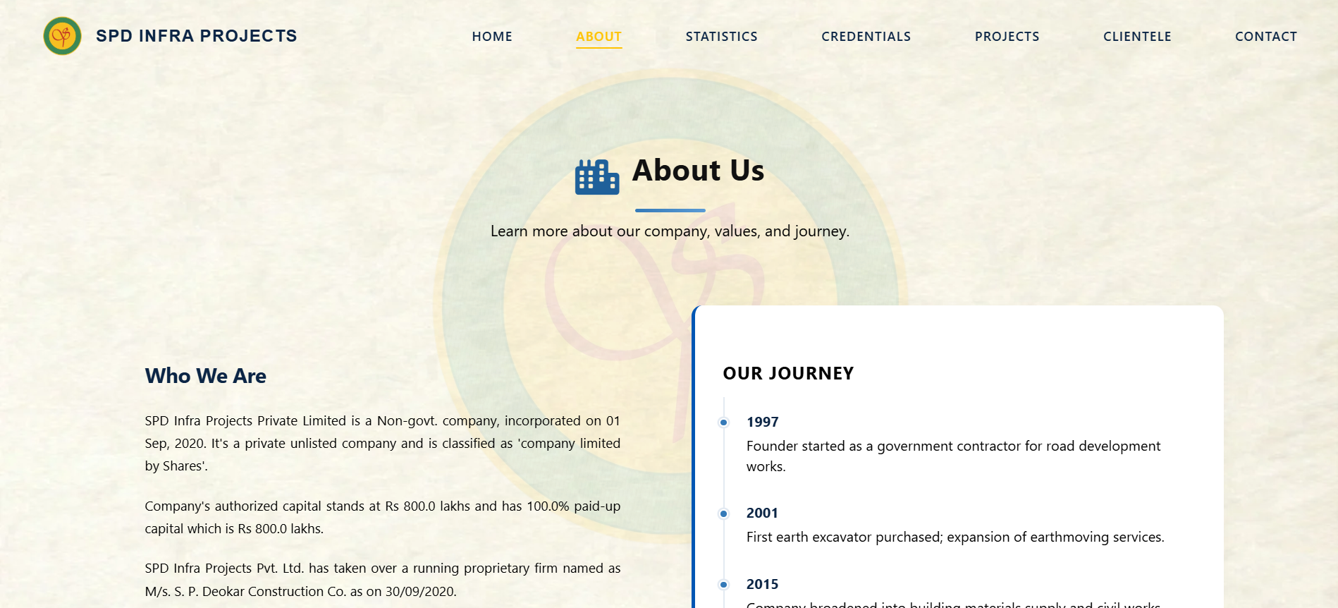 SPD Infra - Contact Page